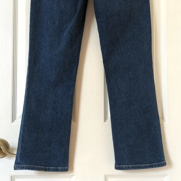 Joe's Jeans The Callie Dark Wash High Rise Cropped Boot Cut Button Fly Jeans 25