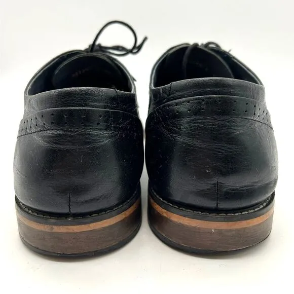 JOG Oxford Black Leather Lace Up Dress Shoes SIZE 11 45 Handmade Formal Classic