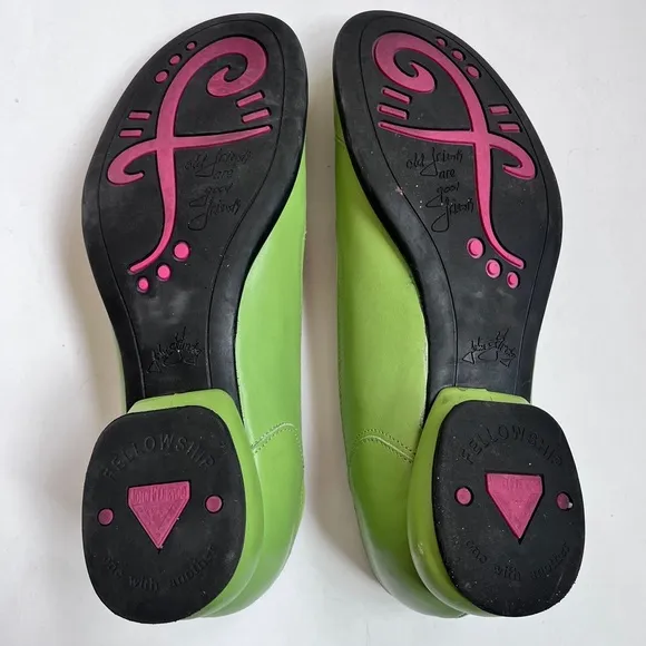 John Fluevog Round Toe Green Women’s Shoes Size 7.5