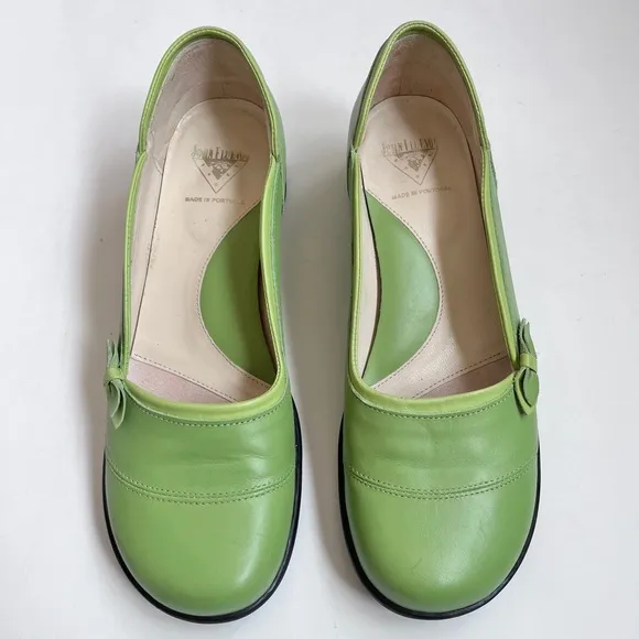 John Fluevog Round Toe Green Women’s Shoes Size 7.5