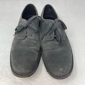 John Varvatos Gray Stitch Down Suede Leather Oxford Derby Dress Shoes Size 9.5M