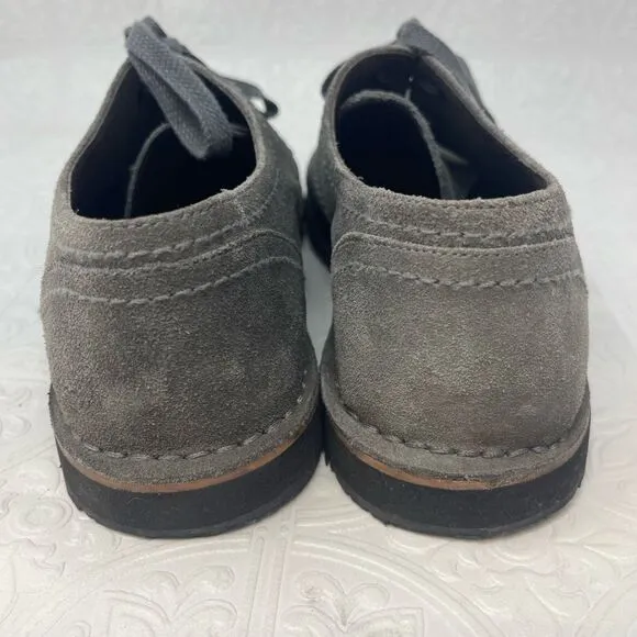 John Varvatos Gray Stitch Down Suede Leather Oxford Derby Dress Shoes Size 9.5M