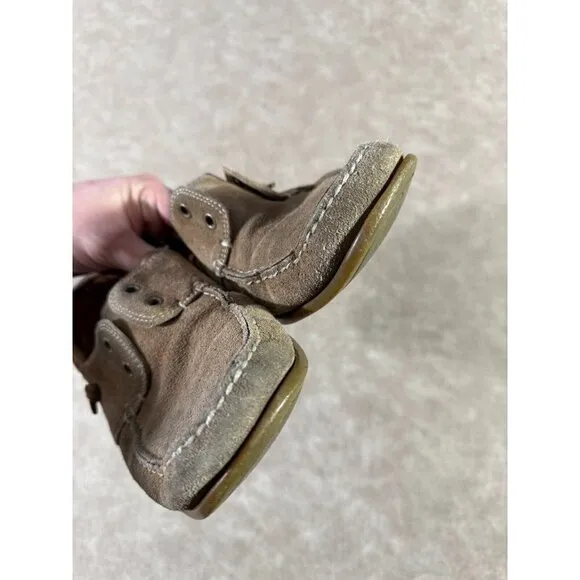 John Varvatos Mens Laceless Suede Round Toe Slip On Boat Shoes 8M