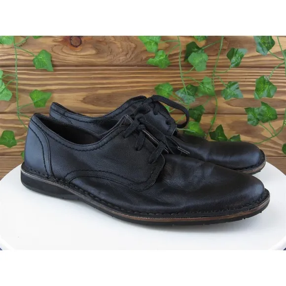 John Varvatos Sz 10.5 Derby Oxfords Black Leather Men Lace Up‎ Medium (D, M)