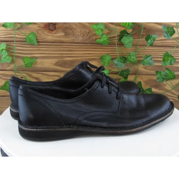 John Varvatos Sz 10.5 Derby Oxfords Black Leather Men Lace Up‎ Medium (D, M)