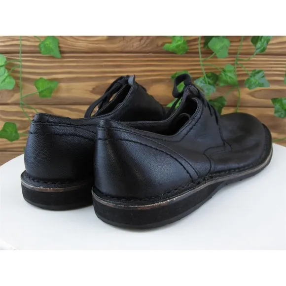 John Varvatos Sz 10.5 Derby Oxfords Black Leather Men Lace Up‎ Medium (D, M)