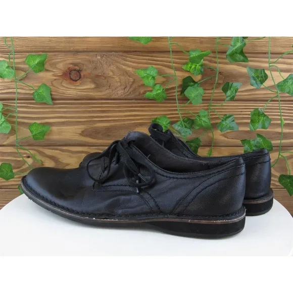 John Varvatos Sz 10.5 Derby Oxfords Black Leather Men Lace Up‎ Medium (D, M)