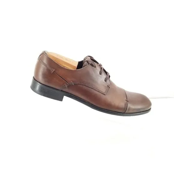 John Varvatos USA Leather Cap Toe Derby  Formal City Shoes Men's Size 8