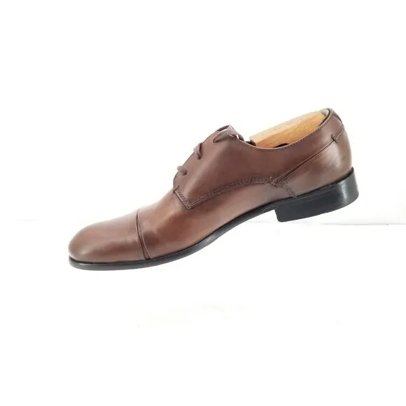 John Varvatos USA Leather Cap Toe Derby  Formal City Shoes Men's Size 8