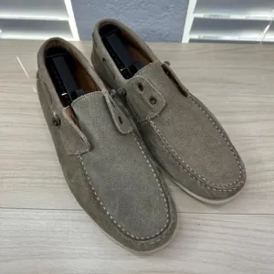 John Varvatos USA Shoes Mens 9 Schooner‎ Brown Suede Boat Slip On Coastal Loafer
