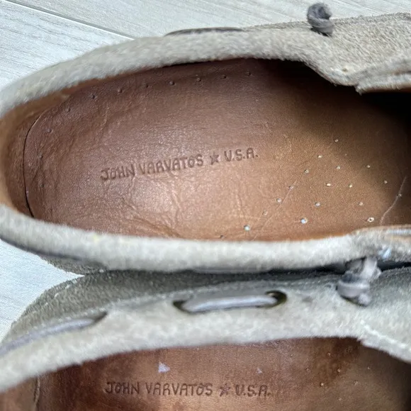 John Varvatos USA Shoes Mens 9 Schooner‎ Brown Suede Boat Slip On Coastal Loafer