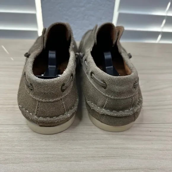 John Varvatos USA Shoes Mens 9 Schooner‎ Brown Suede Boat Slip On Coastal Loafer