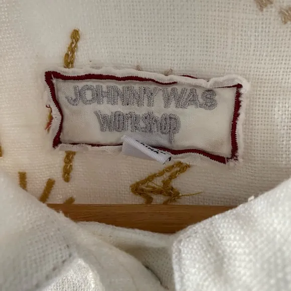 Johnny Was Workshop Odine Worker Jacket White SZ XS