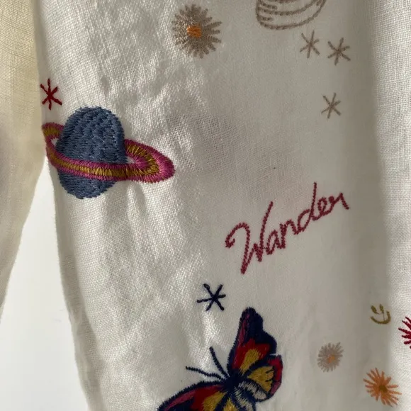 Johnny Was Workshop Odine Worker Jacket White SZ XS