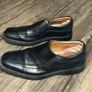 JOHNSON &amp; MURPHY 8M Black Leather SlipOn XC4 Stanton Sheepskin Lined Waterproof