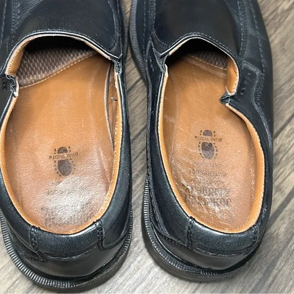 JOHNSON &amp; MURPHY 8M Black Leather SlipOn XC4 Stanton Sheepskin Lined Waterproof