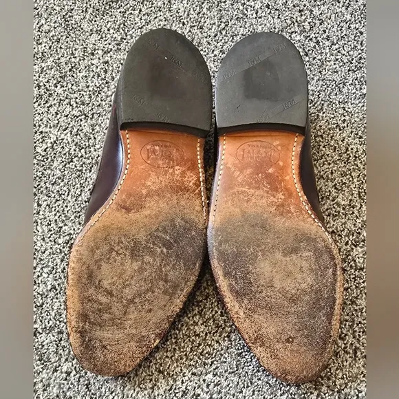 JOHNSON &amp; MURPHY ARISTOCRATS ALL LEATHER DARK BURGUNDY SLIP ON Mens Size 8