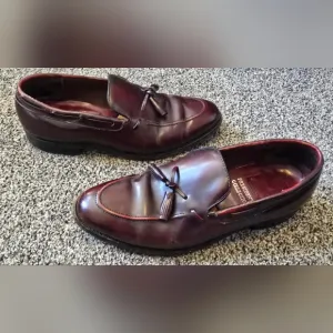 JOHNSON &amp; MURPHY ARISTOCRATS ALL LEATHER DARK BURGUNDY SLIP ON Mens Size 8