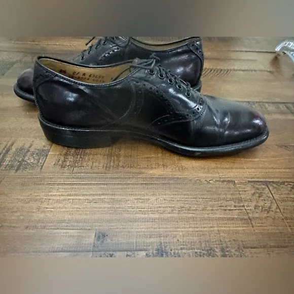 Johnston &amp; Murphy Aristocraft Shoes Ox‎ blood Red/black Leather Size 8.5