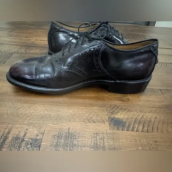 Johnston &amp; Murphy Aristocraft Shoes Ox‎ blood Red/black Leather Size 8.5