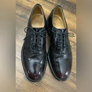Johnston &amp; Murphy Aristocraft Shoes Ox‎ blood Red/black Leather Size 8.5