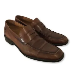 Johnston &amp; Murphy Brown Sheepskin Leather Penny Ellsworth Loafers Mens Size 9