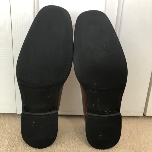 Johnston &amp; Murphy Brown Sheepskin Leather Penny Ellsworth Loafers Mens Size 9