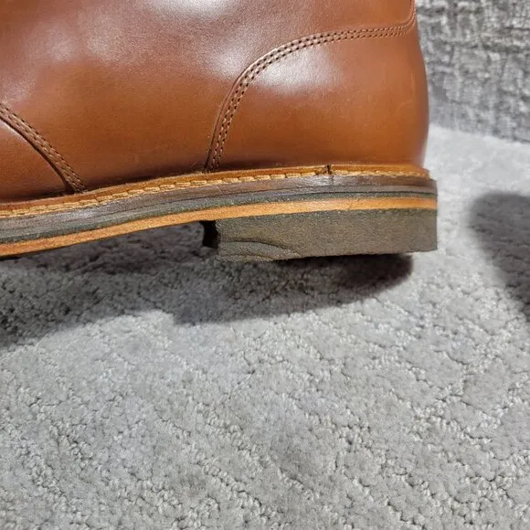 Johnston &amp; Murphy Calder Mens Size 14M Mahogany Leather Crepe Sole Boots 20-7280