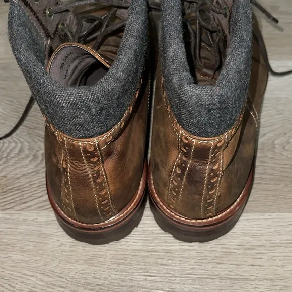 JOHNSTON &amp; MURPHY KARNES CAP TOE BOOT Men's Brown Leather Boots 11