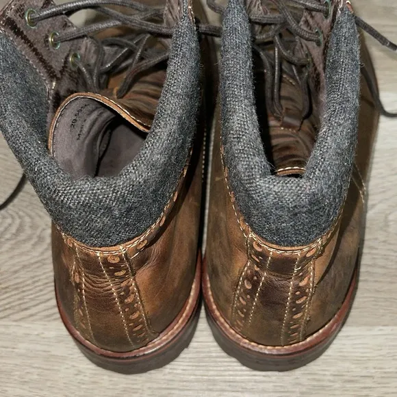 JOHNSTON &amp; MURPHY KARNES CAP TOE BOOT Men's Brown Leather Boots 11