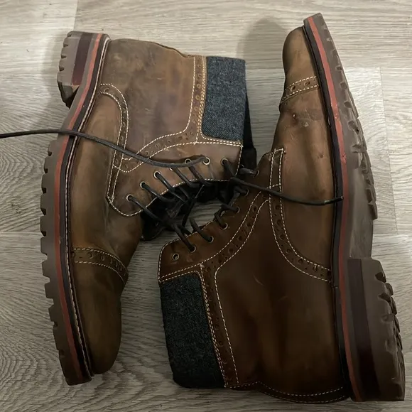 JOHNSTON &amp; MURPHY KARNES CAP TOE BOOT Men's Brown Leather Boots 11