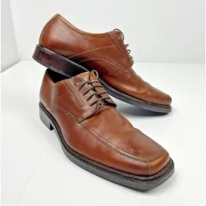 Johnston &amp; Murphy Mens Derby Square Toe Oxford Dress Shoes Size 13 Brown Leather