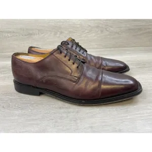 Johnston &amp; Murphy Mens Emery Cap Cordovan 15-0643 Burgundy Leather Derby Shoe 10