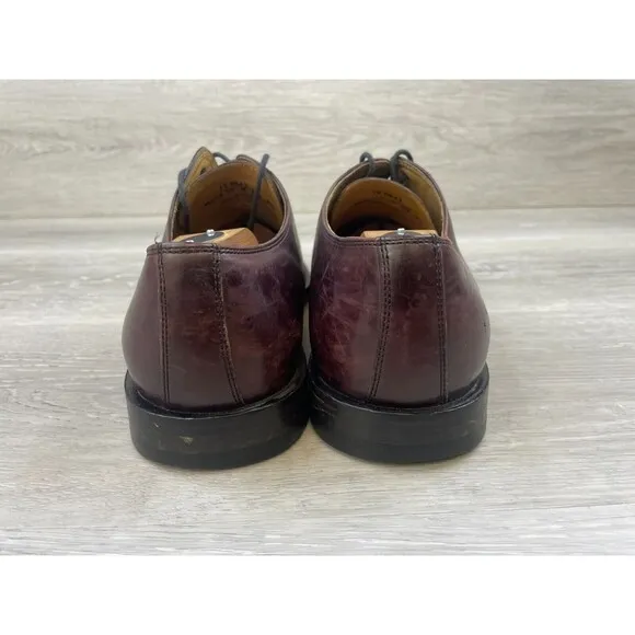 Johnston &amp; Murphy Mens Emery Cap Cordovan 15-0643 Burgundy Leather Derby Shoe 10