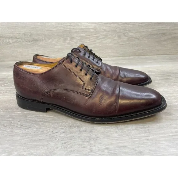 Johnston &amp; Murphy Mens Emery Cap Cordovan 15-0643 Burgundy Leather Derby Shoe 10