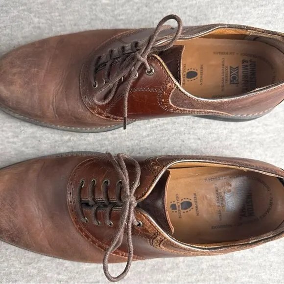 Johnston &amp; Murphy Mens Sz 10M Hollis XC4 Waterproof Oxford Brown Shoes 20-7063