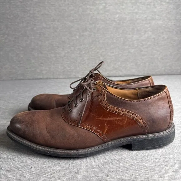 Johnston &amp; Murphy Mens Sz 10M Hollis XC4 Waterproof Oxford Brown Shoes 20-7063