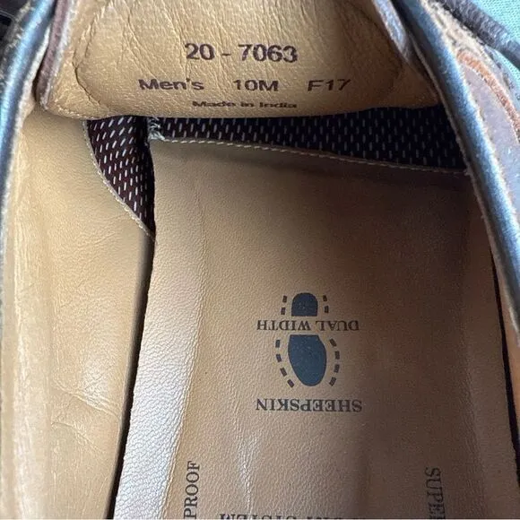 Johnston &amp; Murphy Mens Sz 10M Hollis XC4 Waterproof Oxford Brown Shoes 20-7063