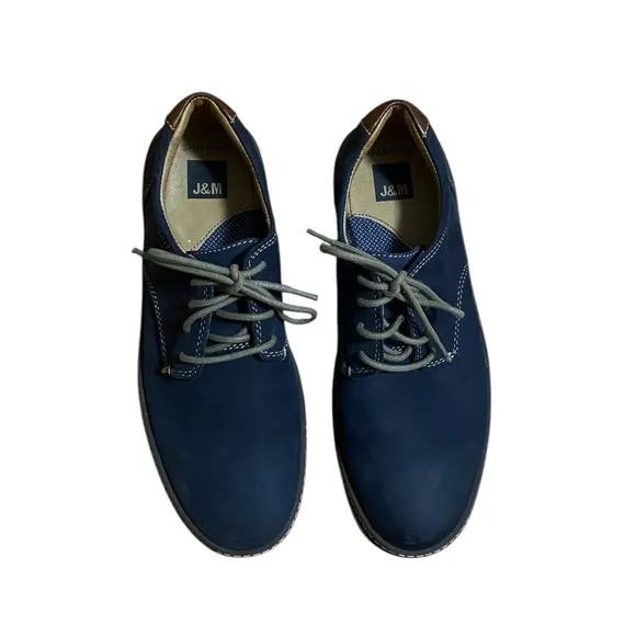 Johnston &amp; Murphy Navy Oiled Full Grain McGuffey Plain Toe Derby Sneaker