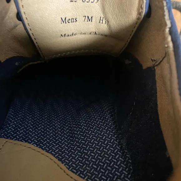 Johnston &amp; Murphy Navy Oiled Full Grain McGuffey Plain Toe Derby Sneaker