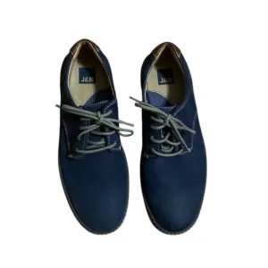 Johnston &amp; Murphy Navy Oiled Full Grain McGuffey Plain Toe Derby Sneaker