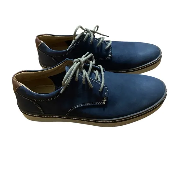 Johnston &amp; Murphy Navy Oiled Full Grain McGuffey Plain Toe Derby Sneaker