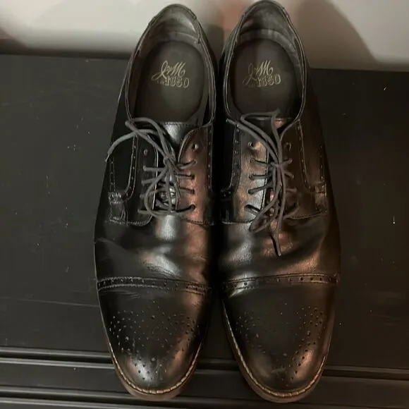 Johnston &amp; Murphy Conard Black Cap Toe Oxford 13M B64