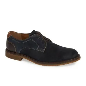 Johnston Murphy Men's Copland Oxford Plain Toe Navy Blue Suede 25-3007 Derby 12
