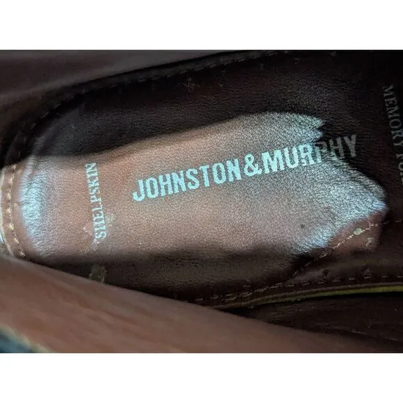 Johnston &amp; Murphy Men's Black Leather Rubber Sole High Top Shoe Size 9M