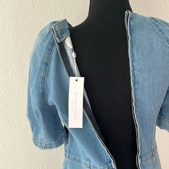 Jonathan Simkhai Holland Mini Dress NWT size Small Blue Denim Dress