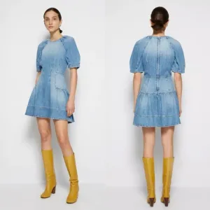 Jonathan Simkhai Holland Mini Dress NWT size Small Blue Denim Dress