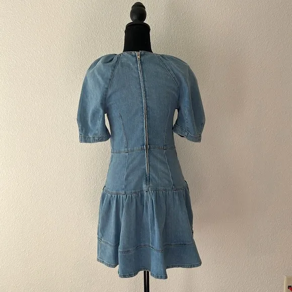 Jonathan Simkhai Holland Mini Dress NWT size Small Blue Denim Dress