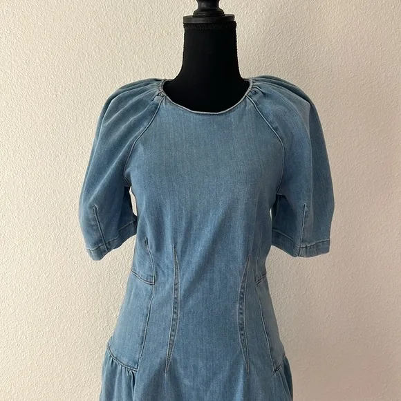Jonathan Simkhai Holland Mini Dress NWT size Small Blue Denim Dress