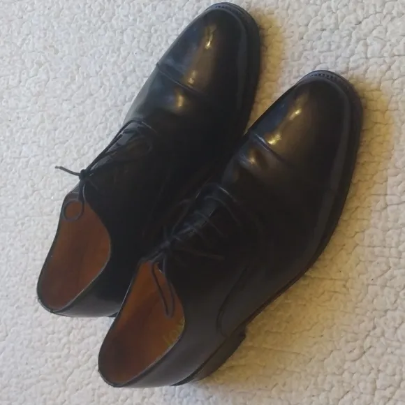 Jones Bootmaker Black Cap Toe Oxford Shoes (Made in England)  10 UK = 11 US